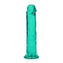 RealRock Crystal Clear model z przyssawką 18 cm transparentny