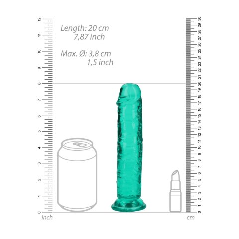 RealRock Crystal Clear model z przyssawką 18 cm transparentny RealRock Crystal Clear model z przyssawką 18 cm transparentny