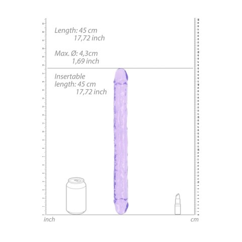 RealRock Crystal Clear podwojny model anatomiczny 45 cm przezroczysty RealRock Crystal Clear podwojny model anatomiczny 45 cm przezroczysty