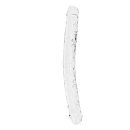 RealRock Crystal Clear podwojny model intymny 34 cm anatomiczny