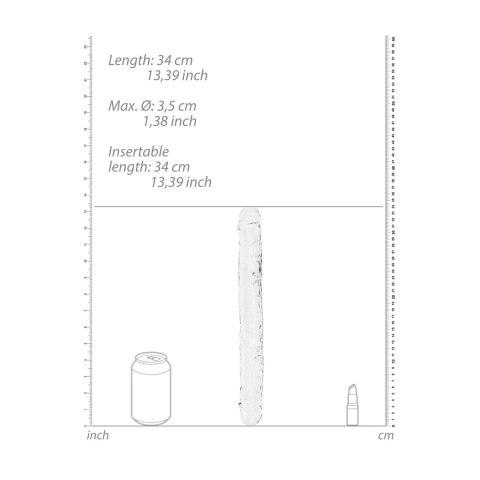 RealRock Crystal Clear podwojny model intymny 34 cm anatomiczny RealRock Crystal Clear podwojny model intymny 34 cm anatomiczny