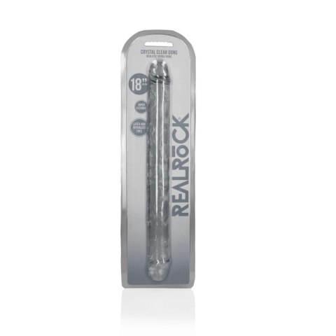 RealRock Crystal Clear podwojny model intymny 45 cm przezroczysty RealRock Crystal Clear podwojny model intymny 45 cm przezroczysty