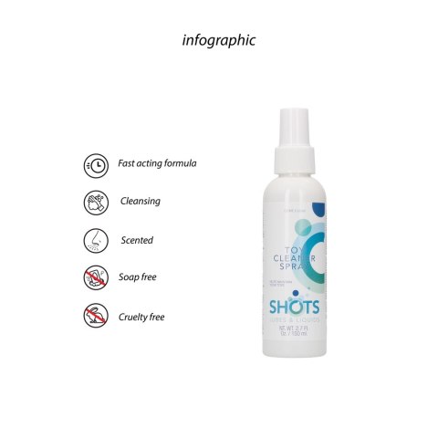 Shots Lubes Liquids Spray do czyszczenia 150ml higiena akcesoriow Shots Lubes Liquids Spray do czyszczenia 150ml higiena akcesoriow