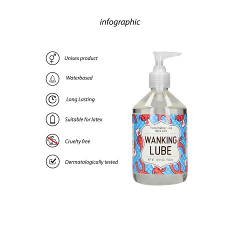 Shots S-Line Wanking Lube 500 ml - Żel intymny wodny, uniwersalny Shots S-Line Wanking Lube 500 ml - Żel intymny wodny, uniwersalny