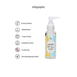 Shots S-line Squirt Me All Over Lubrykant wodny 100 ml hipoalergiczny