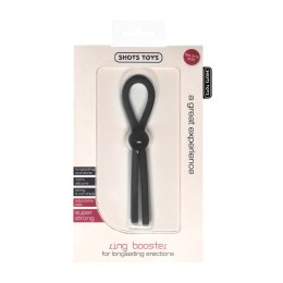 Shots Toys Adjustable Silicone System - czarny, elastyczny pierścień