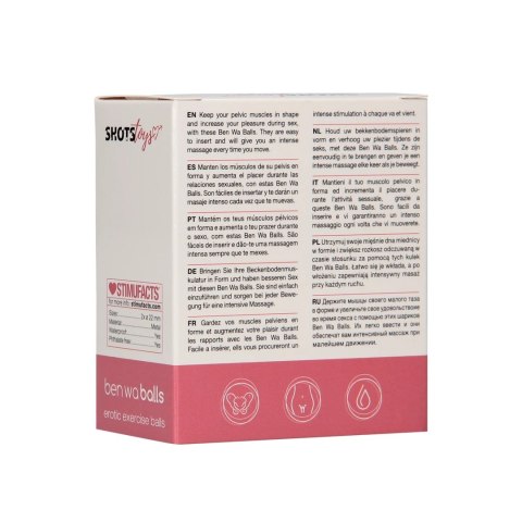 Shots Toys Ben Wa Balls Duo - zestaw 2 kulek, średnia waga, trening mięśni Shots Toys Ben Wa Balls Duo - zestaw 2 kulek, średnia waga, trening mięśni
