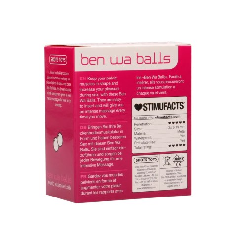 Shots Toys Zestaw 2 kul treningowych Ben Wa lekkie 2x28g Shots Toys Zestaw 2 kul treningowych Ben Wa lekkie 2x28g