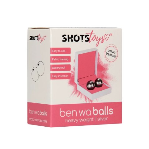 Shots Toys Zestaw dwoch kulek Ben Wa - ciężkie, stalowe, trening mięśni Shots Toys Zestaw dwoch kulek Ben Wa - ciężkie, stalowe, trening mięśni