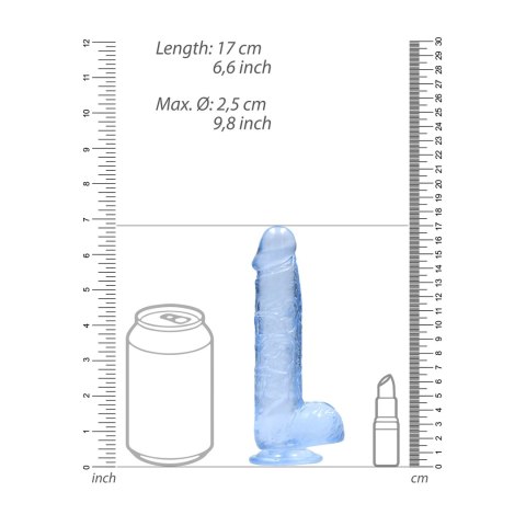RealRock Crystal Clear 17 cm - Model anatomiczny z przyssawką RealRock Crystal Clear 17 cm - Model anatomiczny z przyssawką