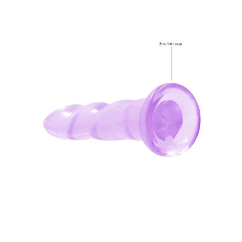 RealRock Crystal Clear 17 cm - model z przyssawką, karbowana powierzchnia RealRock Crystal Clear 17 cm - model z przyssawką, karbowana powierzchnia