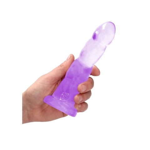 RealRock Crystal Clear 17 cm - model z przyssawką, karbowana powierzchnia RealRock Crystal Clear 17 cm - model z przyssawką, karbowana powierzchnia