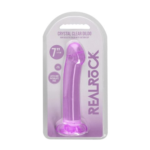 RealRock Crystal Clear 17 cm - model z przyssawką, transparentny RealRock Crystal Clear 17 cm - model z przyssawką, transparentny