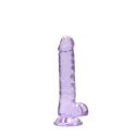 RealRock Crystal Clear 19 cm model z anatomiczną podstawą i przyssawką