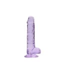 RealRock Crystal Clear 19 cm model z anatomiczną podstawą i przyssawką