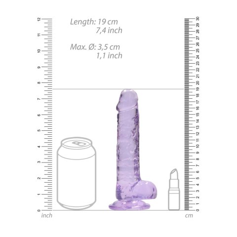 RealRock Crystal Clear 19 cm model z anatomiczną podstawą i przyssawką RealRock Crystal Clear 19 cm model z anatomiczną podstawą i przyssawką
