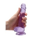 RealRock Crystal Clear 19 cm model z anatomiczną podstawą i przyssawką