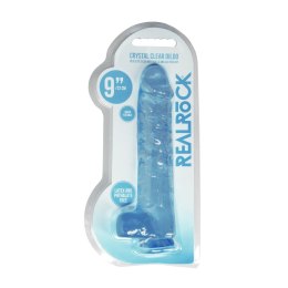 RealRock Crystal Clear 25 cm Transparentny Model z Przyssawką i Anatomiczną Bazą
