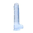 RealRock Crystal Clear 25 cm Transparentny Model z Przyssawką i Anatomiczną Bazą