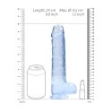 RealRock Crystal Clear 25 cm Transparentny Model z Przyssawką i Anatomiczną Bazą