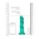 RealRock Crystal Clear Karbowane 17 cm - model intymny z przyssawką