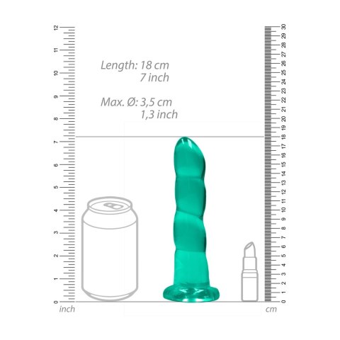 RealRock Crystal Clear Karbowane 17 cm - model intymny z przyssawką RealRock Crystal Clear Karbowane 17 cm - model intymny z przyssawką