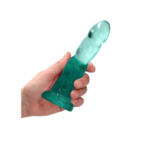 RealRock Crystal Clear Karbowane 17 cm - model intymny z przyssawką RealRock Crystal Clear Karbowane 17 cm - model intymny z przyssawką