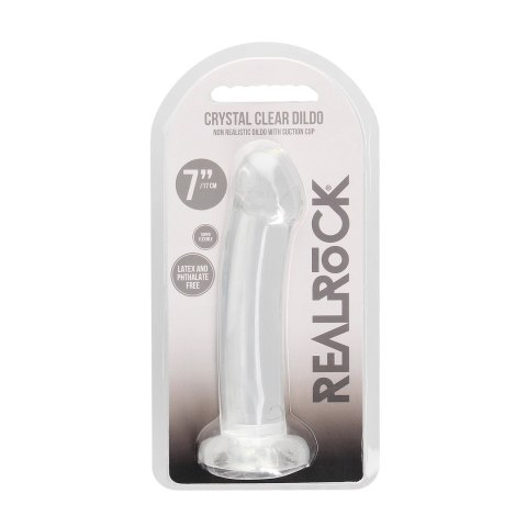 RealRock Crystal Clear Model 17 cm z przyssawką - transparentny RealRock Crystal Clear Model 17 cm z przyssawką - transparentny