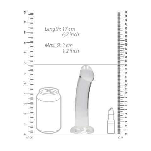 RealRock Crystal Clear Model 17 cm z przyssawką - transparentny RealRock Crystal Clear Model 17 cm z przyssawką - transparentny