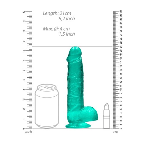 RealRock Crystal Clear - Model z anatomiczną podstawą 21 cm przezroczysty RealRock Crystal Clear - Model z anatomiczną podstawą 21 cm przezroczysty