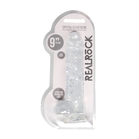 RealRock Crystal Clear - Model z anatomicznymi kulkami 25 cm z przyssawką RealRock Crystal Clear - Model z anatomicznymi kulkami 25 cm z przyssawką