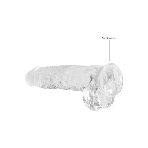 RealRock Crystal Clear - Model z anatomicznymi kulkami 25 cm z przyssawką RealRock Crystal Clear - Model z anatomicznymi kulkami 25 cm z przyssawką
