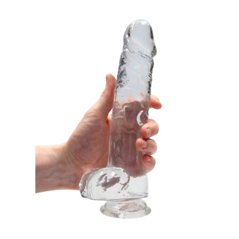 RealRock Crystal Clear - Model z anatomicznymi kulkami 25 cm z przyssawką RealRock Crystal Clear - Model z anatomicznymi kulkami 25 cm z przyssawką