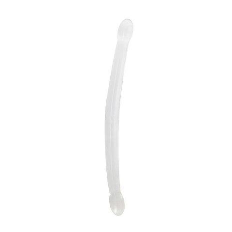 RealRock Crystal Clear - Podwojny model intymny 42 cm, przezroczysty