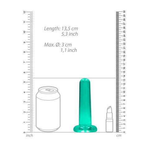 RealRock Crystal Clear Prosty z Przyssawką 13,5 cm - przezroczysty model RealRock Crystal Clear Prosty z Przyssawką 13,5 cm - przezroczysty model