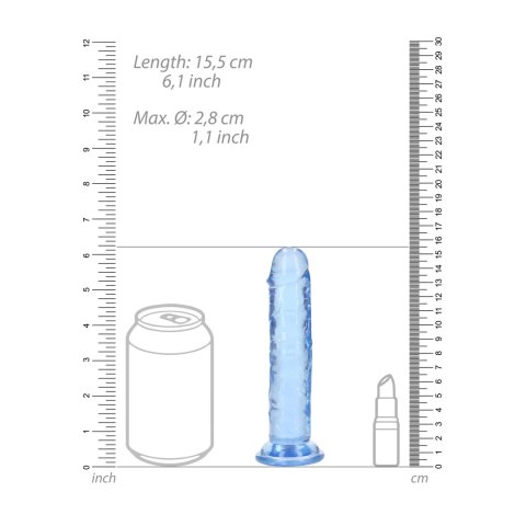 RealRock Crystal Clear model 14,5 cm z przyssawką, przezroczysty RealRock Crystal Clear model 14,5 cm z przyssawką, przezroczysty