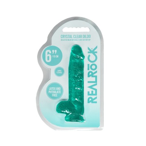 RealRock Crystal Clear model 17 cm z mocną przyssawką, transparentny RealRock Crystal Clear model 17 cm z mocną przyssawką, transparentny