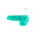 RealRock Crystal Clear model 17 cm z mocną przyssawką, transparentny