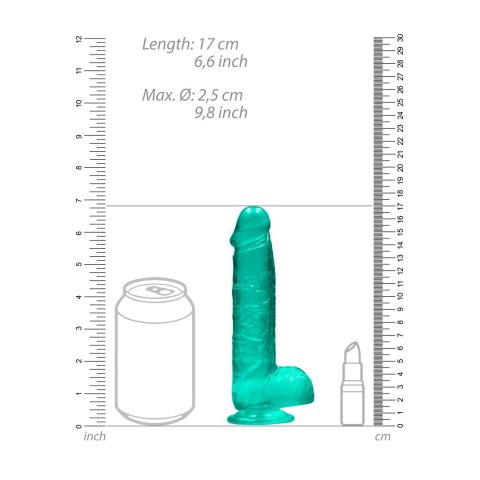 RealRock Crystal Clear model 17 cm z mocną przyssawką, transparentny RealRock Crystal Clear model 17 cm z mocną przyssawką, transparentny