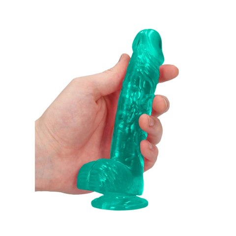 RealRock Crystal Clear model 17 cm z mocną przyssawką, transparentny RealRock Crystal Clear model 17 cm z mocną przyssawką, transparentny