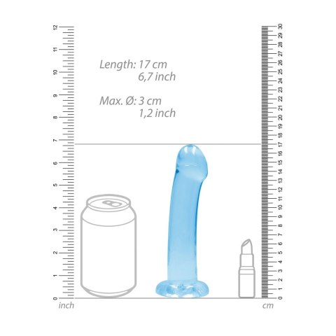 RealRock Crystal Clear model 17 cm z przyssawką, transparentny RealRock Crystal Clear model 17 cm z przyssawką, transparentny