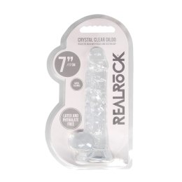 RealRock Crystal Clear model 19 cm z przyssawką - transparentny