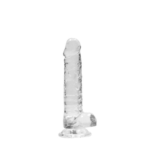RealRock Crystal Clear model 19 cm z przyssawką - transparentny RealRock Crystal Clear model 19 cm z przyssawką - transparentny