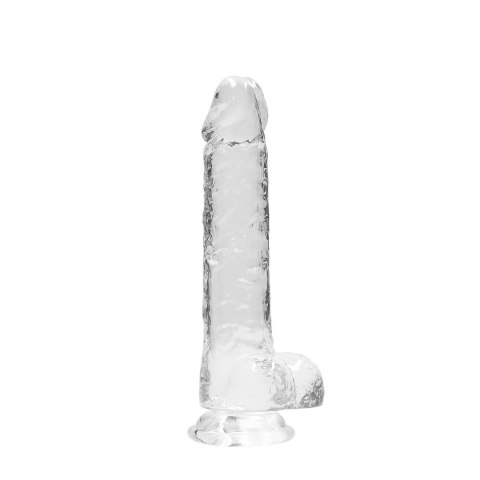 RealRock Crystal Clear model 21 cm z anatomiczną podstawą, przezroczysty RealRock Crystal Clear model 21 cm z anatomiczną podstawą, przezroczysty