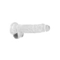 RealRock Crystal Clear model 21 cm z anatomiczną podstawą, przezroczysty