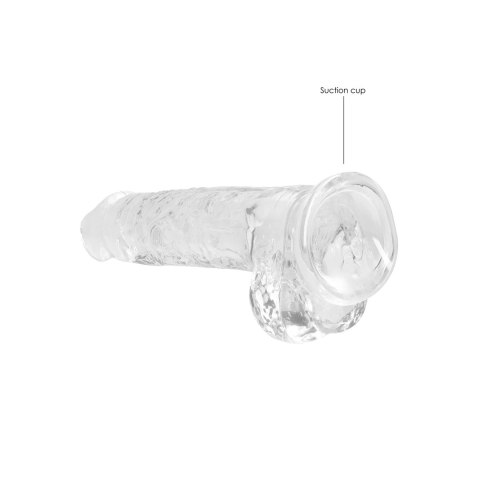 RealRock Crystal Clear model 21 cm z anatomiczną podstawą, przezroczysty RealRock Crystal Clear model 21 cm z anatomiczną podstawą, przezroczysty