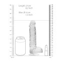 RealRock Crystal Clear model 21 cm z anatomiczną podstawą, przezroczysty
