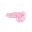 RealRock Crystal Clear model 21 cm z anatomicznymi kulkami i przyssawką