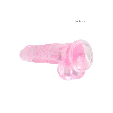 RealRock Crystal Clear model 21 cm z anatomicznymi kulkami i przyssawką RealRock Crystal Clear model 21 cm z anatomicznymi kulkami i przyssawką