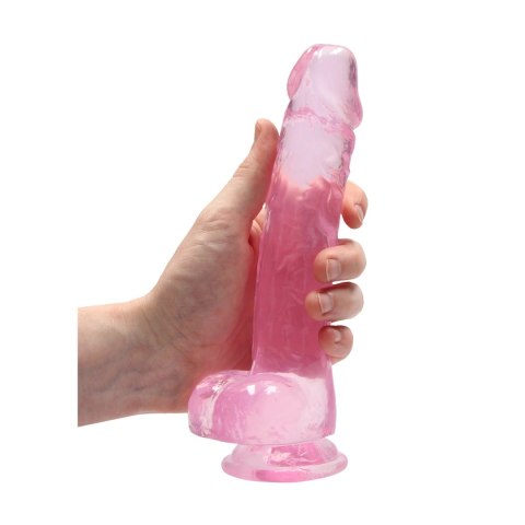 RealRock Crystal Clear model 21 cm z anatomicznymi kulkami i przyssawką RealRock Crystal Clear model 21 cm z anatomicznymi kulkami i przyssawką